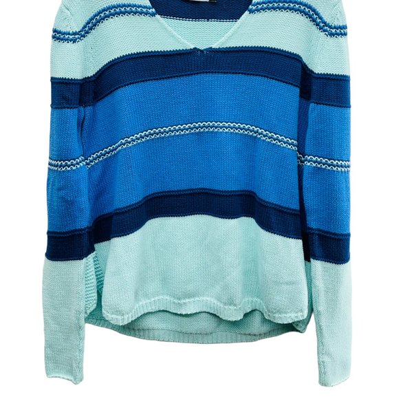 Zaket & Plover 100% Cotton Women’s V-Neck Sweater Multicolor - Size Small - Picture 2 of 8